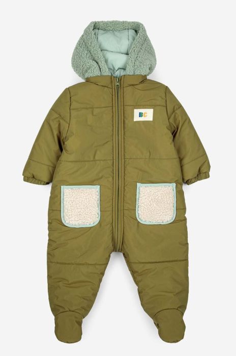 Дитячий зимовий комбінезон Bobo Choses колір зелений Дитячий зимовий комбінезон Bobo Choses колір зелений
