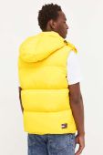 Пухова безрукавка Tommy Jeans чоловічий колір жовтий зимовий Пухова безрукавка Tommy Jeans чоловічий колір жовтий зимовий