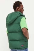 Пухова безрукавка Tommy Jeans чоловічий колір зелений зимовий Пухова безрукавка Tommy Jeans чоловічий колір зелений зимовий