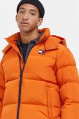 Пухова куртка Tommy Jeans чоловіча колір помаранчевий зимова