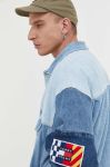 Джинсова куртка Tommy Jeans чоловіча перехідна oversize колір блакитний (3335336) Джинсова куртка Tommy Jeans чоловіча перехідна oversize колір блакитний (3335336)