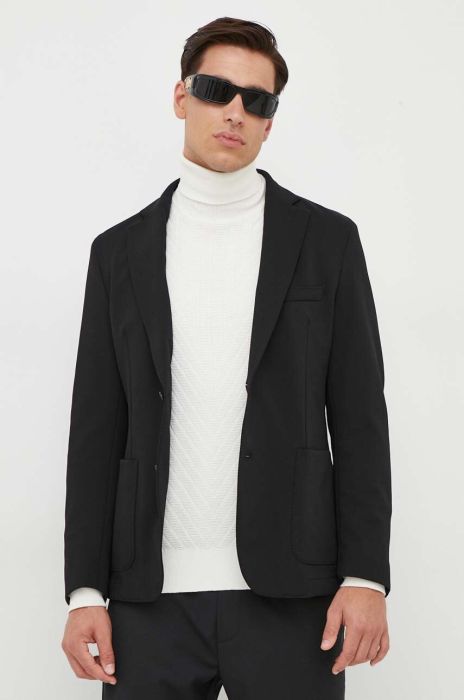 Піджак BOSS чоловіча колір чорний Піджак BOSS чоловіча колір чорний