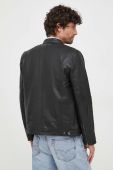 Шкіряна куртка Pepe Jeans чоловіча колір чорний перехідна Шкіряна куртка Pepe Jeans чоловіча колір чорний перехідна