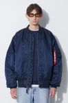 Куртка Alpha Industries 100101-07 Bomber & Flightjackets MA-1 чоловіча колір синій перехідна oversize 100101.07-rep.blue Куртка Alpha Industries 100101-07 Bomber & Flightjackets MA-1 чоловіча колір синій перехідна oversize 100101.07-rep.blue
