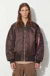 Двостороння куртка-бомбер Alpha Industries MA-1 чоловіча колір коричневий перехідна Двостороння куртка-бомбер Alpha Industries MA-1 чоловіча колір коричневий перехідна