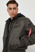 Куртка-бомбер Alpha Industries MA-1 D-Tec чоловіча колір зелений зимова Куртка-бомбер Alpha Industries MA-1 D-Tec чоловіча колір зелений зимова