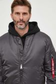 Куртка-бомбер Alpha Industries MA-1 VF 59 чоловіча колір сірий перехідна Куртка-бомбер Alpha Industries MA-1 VF 59 чоловіча колір сірий перехідна