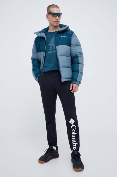 Куртка Columbia чоловіча зимова колір блакитний Куртка Columbia чоловіча зимова колір блакитний