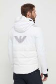 Пухова лижна куртка EA7 Emporio Armani колір білий Пухова лижна куртка EA7 Emporio Armani колір білий