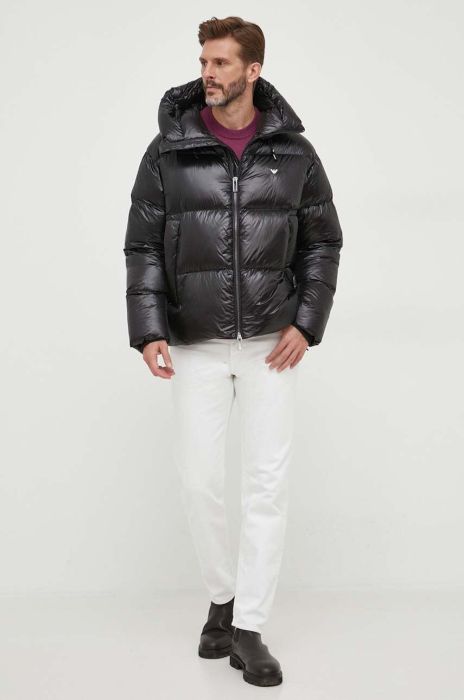 Пухова куртка Emporio Armani чоловіча колір чорний зимова (3598020) Пухова куртка Emporio Armani чоловіча колір чорний зимова (3598020)