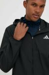 Бігова куртка adidas Performance Run It колір чорний перехідна Бігова куртка adidas Performance Run It колір чорний перехідна