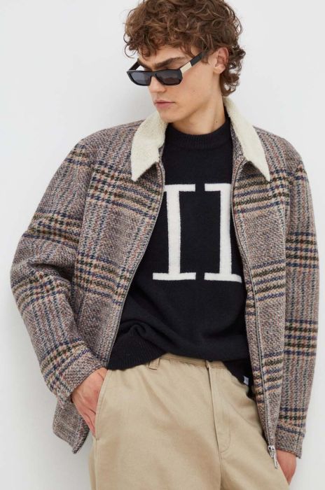 Куртка з домішкою вовни Drykorn колір коричневий перехідна Куртка з домішкою вовни Drykorn колір коричневий перехідна