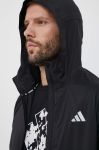 Вітровка adidas Performance Ultimate колір чорний перехідна Вітровка adidas Performance Ultimate колір чорний перехідна