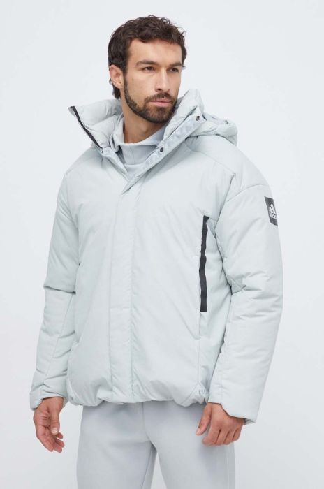 Пухова куртка adidas чоловіча колір зелений зимова (3634953)