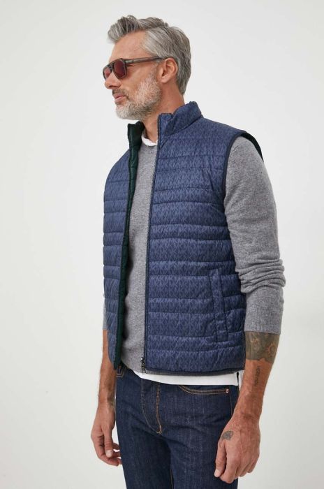 Двостороння безрукавка Michael Kors чоловічий колір зелений перехідний Двостороння безрукавка Michael Kors чоловічий колір зелений перехідний