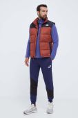 Пухова безрукавка The North Face чоловічий колір коричневий зимовий