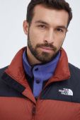 Пухова безрукавка The North Face чоловічий колір коричневий зимовий