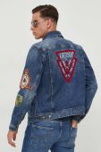 Джинсова куртка Guess чоловіча перехідна колір блакитний Джинсова куртка Guess чоловіча перехідна колір блакитний