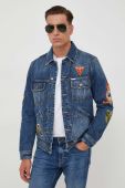 Джинсова куртка Guess чоловіча перехідна колір блакитний Джинсова куртка Guess чоловіча перехідна колір блакитний