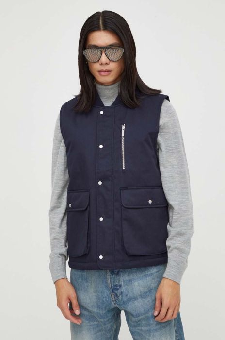 Безрукавка Les Deux чоловічий колір синій перехідний Безрукавка Les Deux чоловічий колір синій перехідний