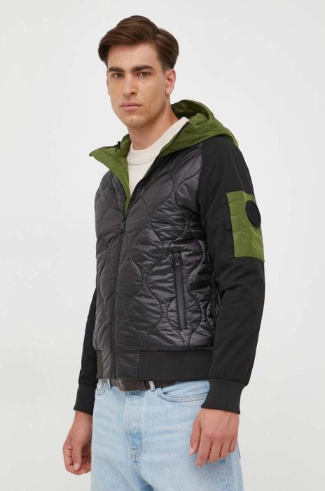 Куртка La Martina чоловіча колір чорний перехідна Куртка La Martina чоловіча колір чорний перехідна