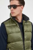 Пухова безрукавка La Martina чоловічий колір зелений перехідний Пухова безрукавка La Martina чоловічий колір зелений перехідний