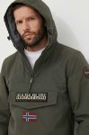 Куртка Napapijri чоловіча колір зелений перехідна Куртка Napapijri чоловіча колір зелений перехідна