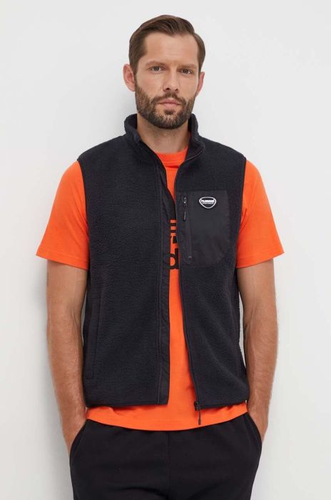 Безрукавка Hummel чоловічий колір чорний перехідний Безрукавка Hummel чоловічий колір чорний перехідний