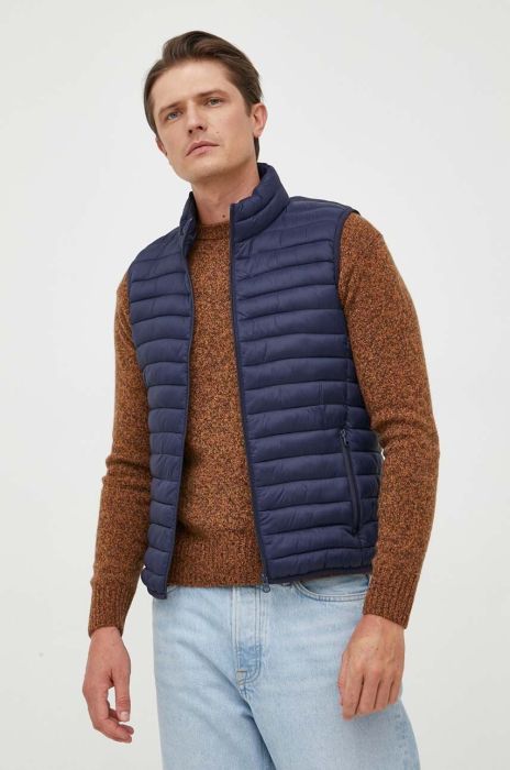 Безрукавка United Colors of Benetton чоловічий колір синій перехідний (3533526) Безрукавка United Colors of Benetton чоловічий колір синій перехідний (3533526)