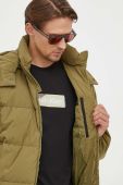 Пухова куртка United Colors of Benetton чоловіча колір зелений зимова Пухова куртка United Colors of Benetton чоловіча колір зелений зимова