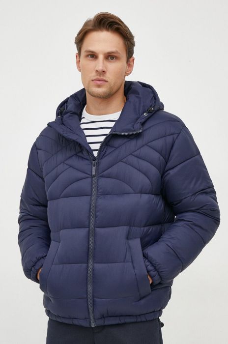 Куртка United Colors of Benetton чоловіча колір синій зимова oversize Куртка United Colors of Benetton чоловіча колір синій зимова oversize