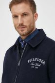 Вовняна куртка Tommy Hilfiger колір синій перехідна (3558056) Вовняна куртка Tommy Hilfiger колір синій перехідна (3558056)