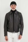 Шкіряна куртка BOSS чоловіча колір чорний перехідна (3621844) Шкіряна куртка BOSS чоловіча колір чорний перехідна (3621844)