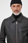 Шкіряна куртка BOSS чоловіча колір чорний перехідна (3621844) Шкіряна куртка BOSS чоловіча колір чорний перехідна (3621844)
