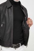 Шкіряна куртка BOSS чоловіча колір чорний перехідна (3621844) Шкіряна куртка BOSS чоловіча колір чорний перехідна (3621844)
