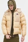 Пухова куртка Tommy Jeans чоловіча колір бежевий зимова Пухова куртка Tommy Jeans чоловіча колір бежевий зимова