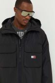 Куртка Tommy Jeans чоловіча колір чорний перехідна oversize Куртка Tommy Jeans чоловіча колір чорний перехідна oversize