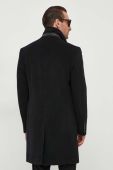 Вовняне пальто Karl Lagerfeld колір чорний перехідний