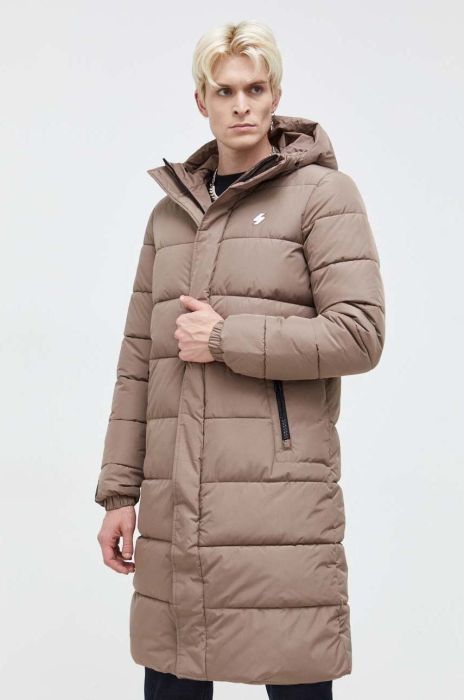 Куртка Superdry чоловіча колір бежевий зимова (3621874) Куртка Superdry чоловіча колір бежевий зимова (3621874)