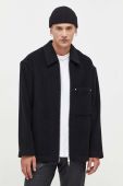 Вовняна куртка Won Hundred колір чорний перехідна oversize Вовняна куртка Won Hundred колір чорний перехідна oversize