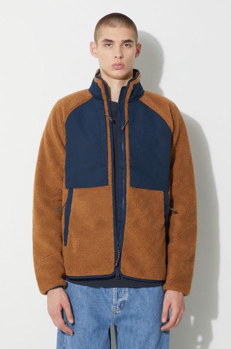 Куртка Fjallraven Vardag Pile чоловіча колір коричневий перехідна Куртка Fjallraven Vardag Pile чоловіча колір коричневий перехідна