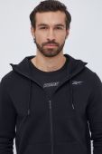 Кофта Reebok чоловіча колір чорний з капюшоном однотонна (3678812) Кофта Reebok чоловіча колір чорний з капюшоном однотонна (3678812)