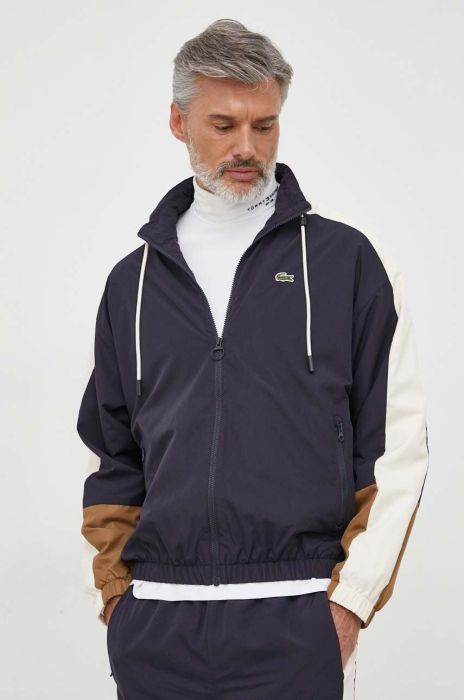 Куртка Lacoste чоловіча колір синій перехідна Куртка Lacoste чоловіча колір синій перехідна