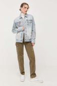 Джинсова куртка Guess перехідна колір блакитний