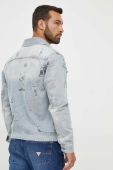 Джинсова куртка Guess перехідна колір блакитний