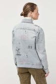 Джинсова куртка Guess перехідна колір блакитний