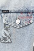 Джинсова куртка Guess перехідна колір блакитний