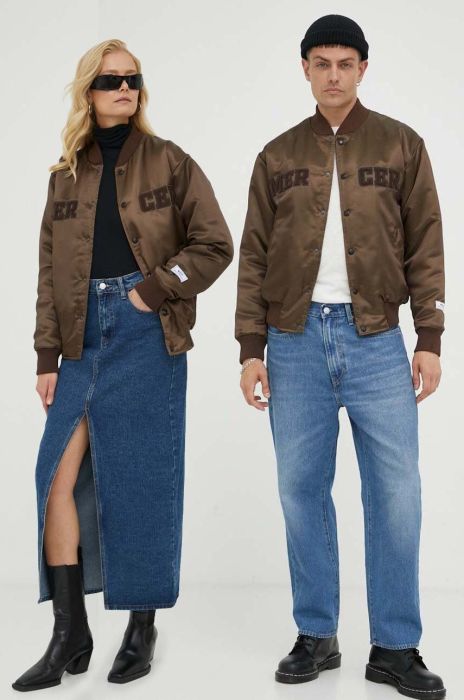 Куртка-бомбер Mercer Amsterdam колір коричневий перехідна oversize Куртка-бомбер Mercer Amsterdam колір коричневий перехідна oversize