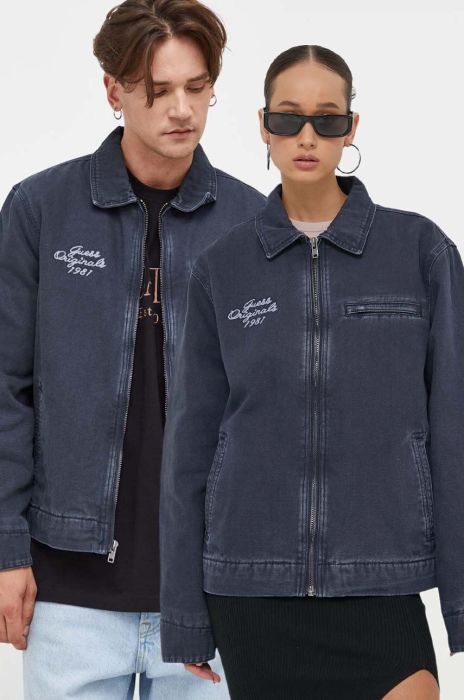 Джинсова куртка Guess Originals колір синій перехідна (3625579) Джинсова куртка Guess Originals колір синій перехідна (3625579)