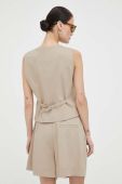 Безрукавка Bruuns Bazaar колір бежевий однобортний